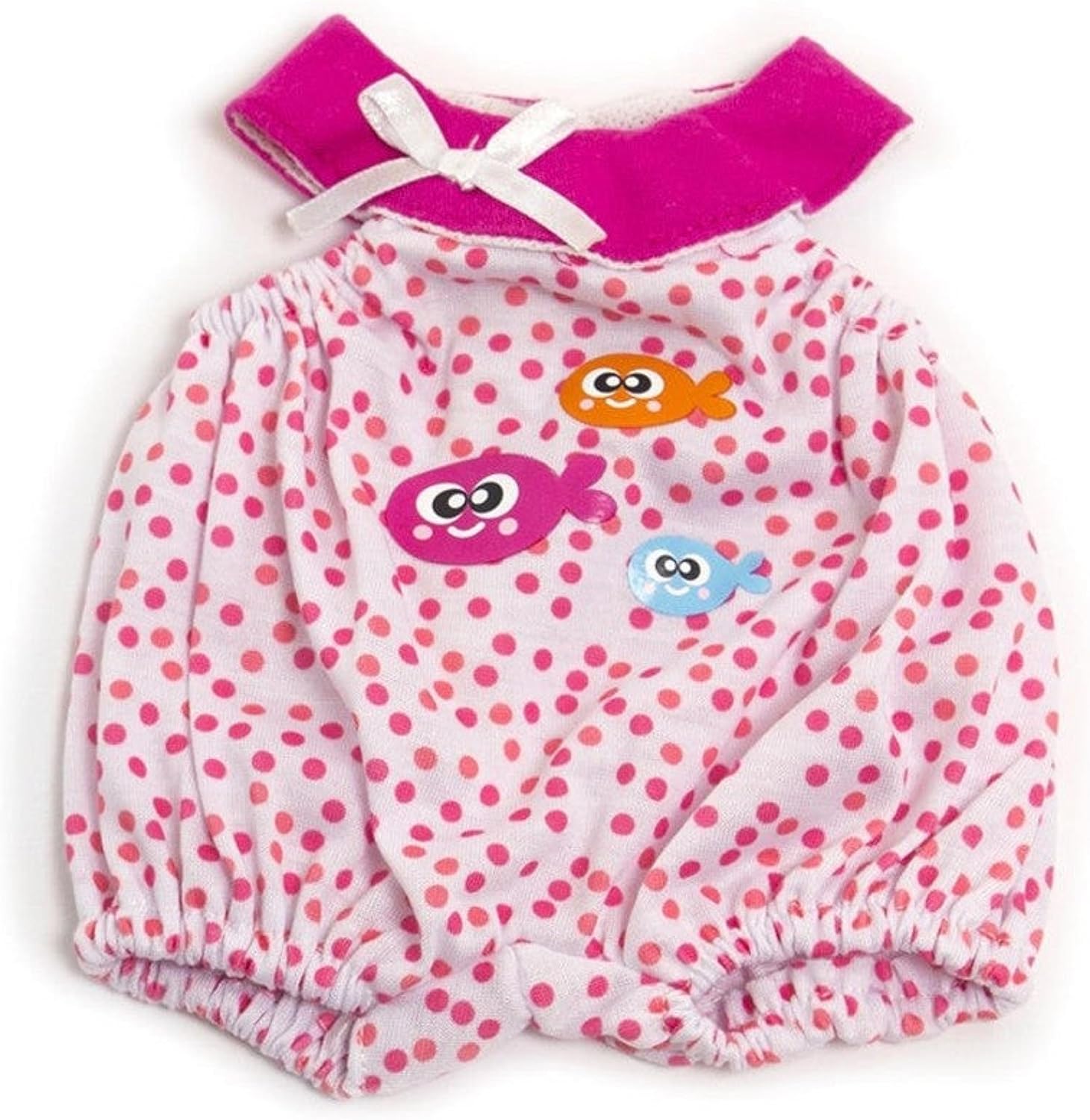 Miniland Pijama de Verano Topos Rosa para muñeco de 32cm