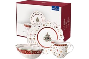 ‎VILLEROY & BOCH Villeroy & Boch Toy'S Delight Serwis Śniadaniowy, Biały/Czerwony, 6 elementów