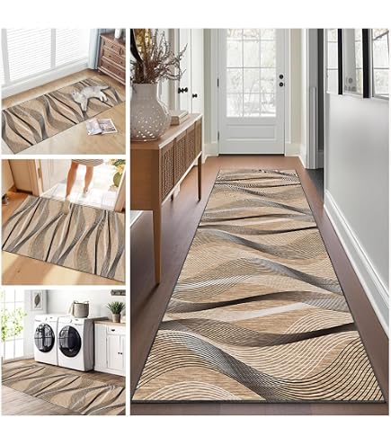 Tapis Antidérapant Miabella Intérieur - 50x150 Cm, Polyamide Lavable - Pour Salon, Cuisine, Couloir