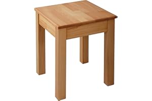 ‎KROK WOOD Krok Wood Hocker Tomas aus Massivholz 35x35x45 cm (Buche, 1x ohne Eingriff)