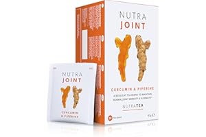 NUTRAJOINT - Joint Care Tea | Joint Pain Tea - Helps Improve Joint Mobility & Flexibility- Includes Turmeric, Green Tea & Black Pepper - 20 Enveloped Tea Bags - by Nutra Tea - Herbal Tea
