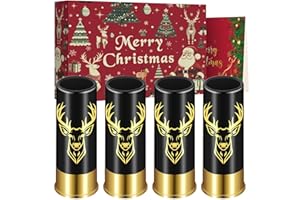 LKKCHER NOVELTY Set di 4 bicchierini da shot in plastica a forma di testa di cervo, con scatola regalo di Natale, 12 GA, regalo per caccia al cervo, bicchieri da shot per feste di nozze, piccoli bicchierini per