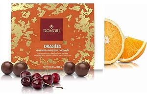DOMORI Cofanetto Degustazione Dragées: Nocciole Piemonte IGP, Amarene e Filetti di Arancia Ricoperti di Cioccolato, 300g