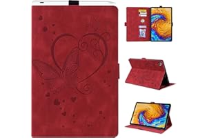 Auslbin Lenovo Tab M10 FHD Plus 10,3 cala skórzane etui z PU z funkcją podparcia i uśpienia/budzika automatyczne etui na tablet do Lenovo Tab M10 Plus TB-X606X/X606F, czerwone