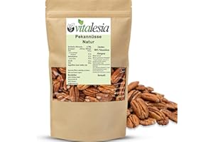 Vitalesia Pekannüsse naturbelassen 1kg | Premium Pekannusskerne | ungesalzen & ungeröstet | ohne Zusätze | USA-Qualität | mild & aromatisch | Nüsse Natur | vegan