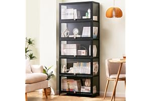 JFOZDM Vetrina Espositiva Per Collezionismo, Vetrina Multifunzionale in Vetro Antipolvere, Design Della Porta dell'armadio a Ribalta,Vetrinetta Espositiva per Uffici, Camere da Letto, Soggiorni