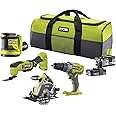 Ryobi RCK184I-242S 18V ONE+ Cordless Combi Drill, Circular Saw, Random Orbital Sander and Multi Tool Kit (1x2.0 Ah + 1x4.0 Ah)