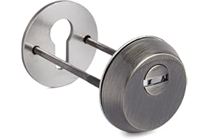 DESCONOCIDO Roseta protectora APECS para puertas exteriores y puertas interiores roseta para cilindro de perfil PZ con protección de nuclear, redondo, bronce, 1 par