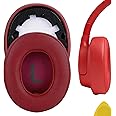 Geekria QuickFit Replacement Ear Pads for JBL Tune 700BT, Tune 750BTNC, Tune 710BT, Tune 720BT, Tune 760NC, Tune 770NC Wireless Over-Ear Headphones Ear Cushions, Ear Cups Cover Repair Parts (Red)