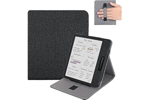 Vakarey pour Onyx Boox Go 7 Coque,Housse Étui pour Boox Go Color 7 Gen 2 avec Dragonne,Noir