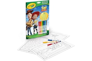 Crayola Toy Story aktivitetsbok, 32 sidor, från 3 år | 32 sidor, Målarbok Toy Story, Mycket mer än bara målarbok, 7 tvättbara