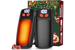 Svintora Akumulatorowe Podgrzewacze do Rąk 2 Sztuki,Elektryczny Podgrzewacz do Rąk Wielokrotnego Użytku,Wyświetlacz LED & 5 Ustawień Temperatury,Świetne do Golfa,Biwakowania i Sportów Zimowych