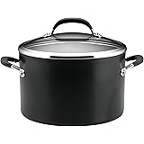 Circulon 82821 Premier Professional Stockpot – 24cm – Induction Non Stick Stock pot with Glass Lid – Hard Anodized Aluminium 