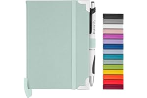 Bstorify A6 Notebook And Pen Set - 160 Lined Pages (10.5 x 14.85 cm) Green Journal Notebook A6 with Hardback Cover, Pen Loop, Expandable Pocket - Ideal for Diary, Notetaking and Writing (A6, Green)