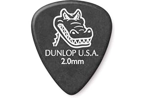 JIM DUNLOP - 417F200 24er-Pack Gator Grip Plektren 2,0 mm, schwarz