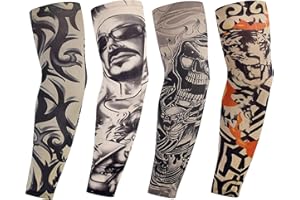 syiyunran Arm Sleeve Gaming - 4 Paare für Männer Einem Gewicht Von 35-80kg Armstulpen, Kühlende Armsleeve, Nahtlose eiskalte tattoo ärmel kann Verwendet Werden Outdoor Reiten, Fahren, Wandern
