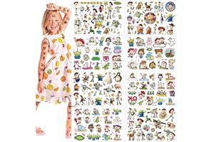 simyron Toy Story Temporary Tattoo for kids 8 Sheets Buzz Lightyear Waterproof Temporary Tattoo Toy Story Cartoon Stickers for Girl Teens Birthday Party Favors Supplies Party Bags Fillers