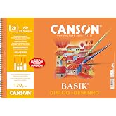 Canson Basik Drawing A3+ 130g Album Esp Mic White Natural Smooth 20 Sheets