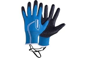 ROSTAING Gants CANADA - Paire de Gants de Travail Tactile - Pour les Travaux de Précision en Milieu Frais - Gants pour Travaux Abrasifs, Noir/turquoise