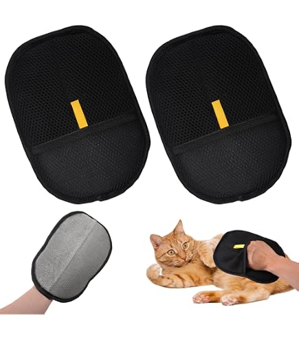 Guantes Quitapelos Mascotas 2 Piezas - Reutilizables, Electrostáticos, Doble Cara, Elimina Pelo Ropa Y Muebles