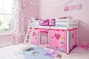 NOA AND NANI Noa & Nani Moro Cabin Bed Midsleeper with Fairies Tent in Classic White