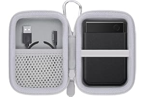 Khanka para Grabadora de Voz PLAUD Note Pro/PLAUD Note AI Funda de Transporte,Funda de Almacenamiento Compatible con PLAUD Note Pro/Note AI Grabadora de Audio con Clip Mosquetón,Solo Funda (Blanco)