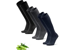 DANISH ENDURANCE Calze Uomo Lunghe in Bambù, Classiche, Calzettoni Uomo Traspiranti e Morbidi, Fibra di Bamboo, 3 o 6 Paia