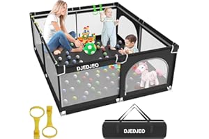 YUMBOT Parc Bébé 150x180x68cm Parc Enfants,Grand Parc Bebe XXL Pliable Pour L'intérieur et L'extérieur Avec Base Antidérapante et Anneau de Traction Oxford Barriere Parc Bebe