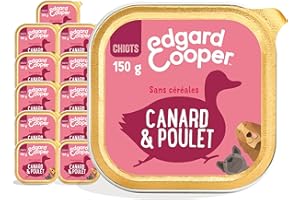 Edgard & Cooper - Pato y Pollo, 150 g x 11, sin Cereales, Carne Fresca y proteínas de Calidad, Ingredientes Reales para Perros, hipoalergénicos, sin azúcares añadidos
