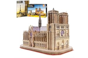 PARTY TOWN National Geographic - Notre Dame | Puzzles 3D | Maquetas para Construir Adultos Y Niños | Puzzle 3D Adultos | Puzzle 3D Niños | 128 Piezas