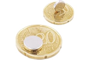 Brudazon | 25 Mini Imanes Discos 9x2mm | N52 Nivel más Fuerte - Los imanes de neodimio Ultra Fuertes | Imán del Poder para la Toma de Modelo, Foto, Pizarra Blanca | Pequeño, Redondo y Extra Fuerte