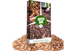 STORM TRADING GROUP Chipped Bark Garden Decorative & Landscape Wood Chip Bark Chippings For Landscaping & Paths (1 Bag (60 Litre))