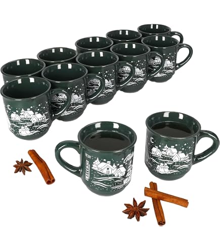 MamboCat - Set di 36 tazze da vin brulé, 0,2 l, con tacche, classiche