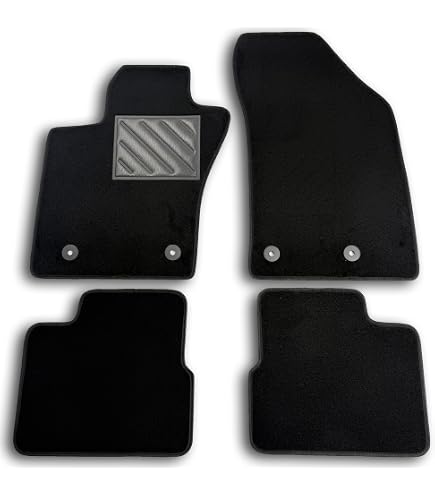 Somer Car Tappetini Auto Anteriori Per Fiat Tipo 2016-2025 – 2 Pezzi, Moquette Nera Con Cucitura Bianca, Battitacco Rinforzato, Made In Italy