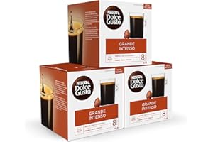 Dolce Gusto NESCAFÉ Grande Intenso, Intensidad 8, Pack 3 x 16 - Total: 48 Cápsulas