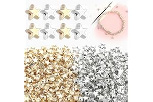 ZEACCT 500-Piece Star Bead Collection - Acrylic Spacer Charms for Jewellery Making, Small Hole Craft Beads for DIY Necklaces, Bracelets & Earrings