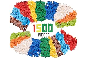 GUIHUMZ 1500 Stücke Classic Bausteine Set,Klassische Basis Steine Nachfüllpacks kompatibel mit Lego Steine und Allen führenden Marken,Basic Bausteine Box ab 4 Jahre Mädchen Junge