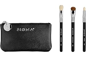 Sigma Beauty Glam 'N Go Mini Eye-Pinselset – 3 Pinsel für Verblenden, Linieren & Schattieren, ideal für Eye-Make-up unterwegs – weiche Synthetikfasern