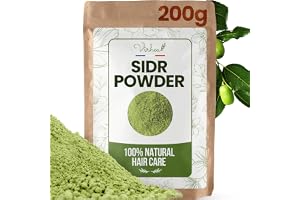 VIRHEA Sidrpulver 200 g - naturligt jujubelpulver för hår och ansikte - Qasil ayurvedic återfuktande och volymgivande - hårvård och mask för tillväxt och volym