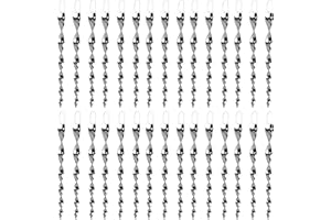 KOKMEYA Bird Scare Rods Silver Hanging Plastic Bird Deterrent Device, Wind Driven Rotation Reflective Scare Rods to Keep Birds Away from House Windows Outdoor Garden Yard 30Pcs