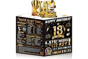 18th Birthday Card for Girl Boy Son Daughter, Big Pop Up 18th Birthday Cards for Grandson Granddaughter, Back In 2008 Funny 1