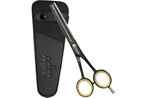 MJW Forbici per Sfoltire i Capelli - Cesoie per Denti per Tagliare i Capelli in Acciaio Inossidabile Cesoie per Barbiere Parrucchiere, Ideali Forbici per Texturizzazione e Stratificazione per Adulto