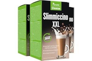 SLIMJOY Slimmiccino XXL - Délicieux café avec du Guarana, Inuline de Chicoréea, Café Vert, Caféine - Arôme Cappuccino - 30 sachets de Sensilab