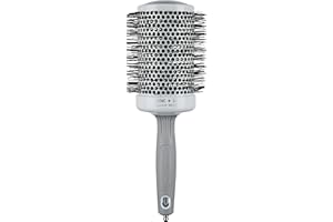 Olivia Garden okrągła szczotka do włosów Mega Ceramic + Ion 65, antystatyczna okrągła szczotka z ceramicznym korpusem i nylonowym włosiem, 65/85 mm