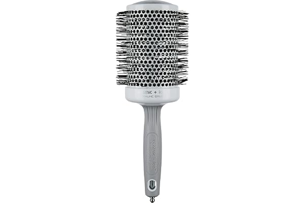 Olivia Garden Ceramic + Ion Brosse Thermale Ronde Diamètre - Antistatique, Tourmaline-Ion et Poils en Nylon - 6.5 - 8.5 cm