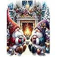 Wenfdrtr Paint by Numbers for Adults Gnome- Gnomes Painting by Numbers, DIY Adult Paint by Number Canvas Kits for Christmas Home Wall Decor(12x16 Inch)