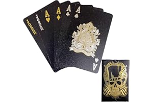 KEAIDUO JUNMOXIAO Cool Plastic Playing Cards, Deck of Waterproof Magic Poker Cards for Family Party BBQ Gatherings Gift Skeleton