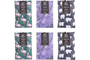 Guyode 6 Piezas Ambientador Armario Ropa Diseño de Cordón Ambientador para Ropa Vestuario Fragancia Duradera Boles D’Olor Natural Fragancia Duradera se Aplica Armarios Closets Cocinas Coches (A)