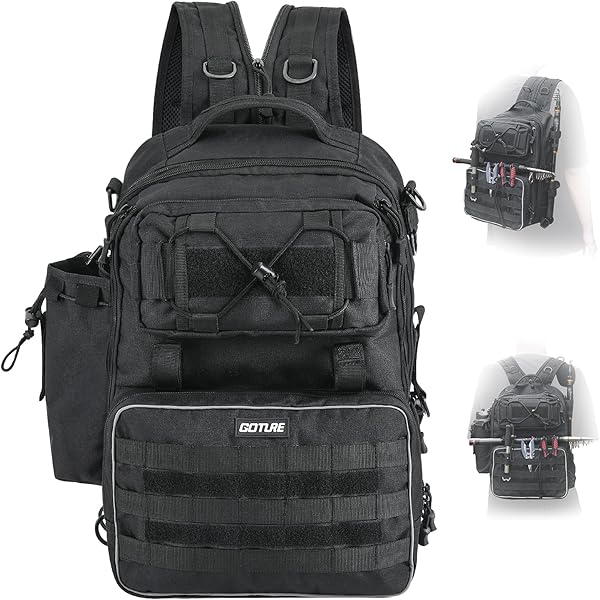 Waterproof Fishing Backpack With Rod Holder, Submersible Main