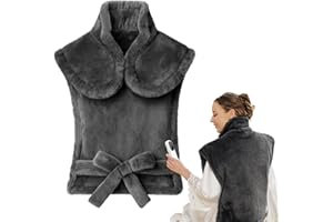 Wndy's Dream Electric Heating Pad for Back Neck and Shoulders Pain Relief, (70x90cm) Thickened Version Heated Warmer Therapy Warp with Waist Strap, 5 Heat Levels, Auto-Off Timer